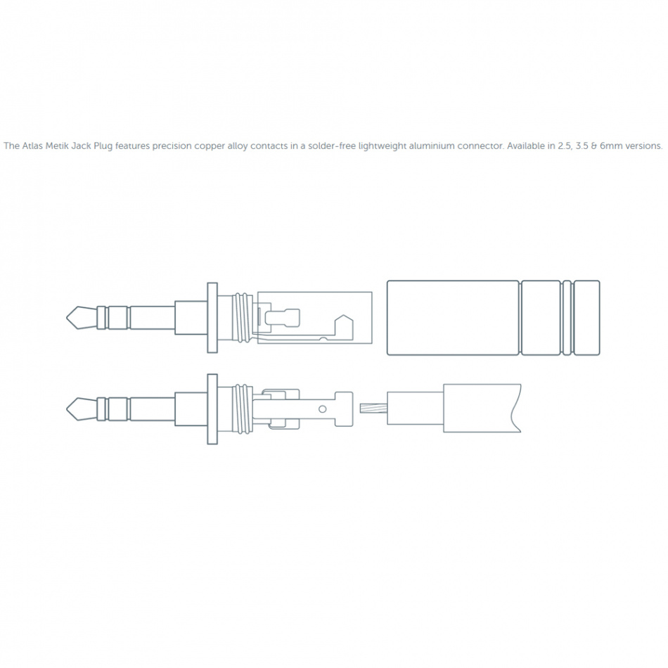 Atlas Element Metik 3.5mm-2RCA Achromatic signalkabel