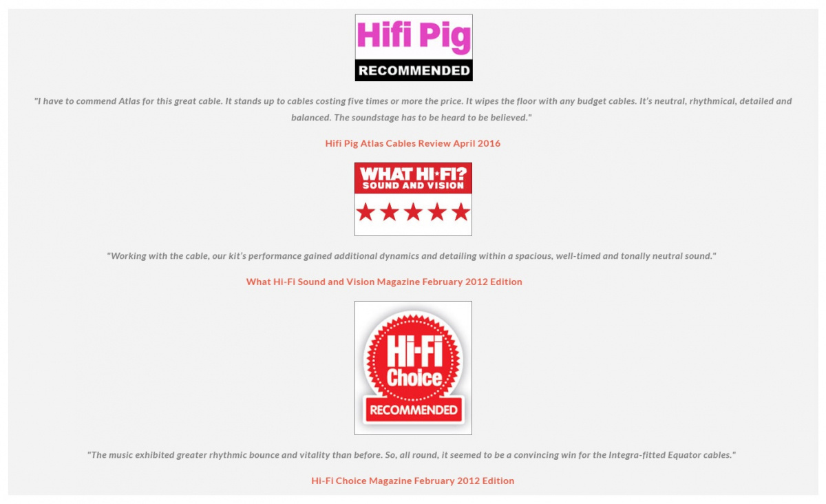 Atlas Equator Integra, signalkabel UTFÖRSÄLJNING
