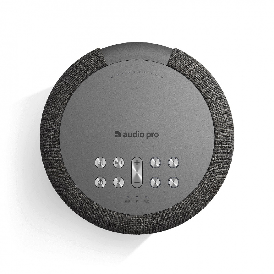 Audio Pro A10 MKII aktiv Wifi-högtalare med AirPlay 2 & Google Cast, mörkgrå 2-pack