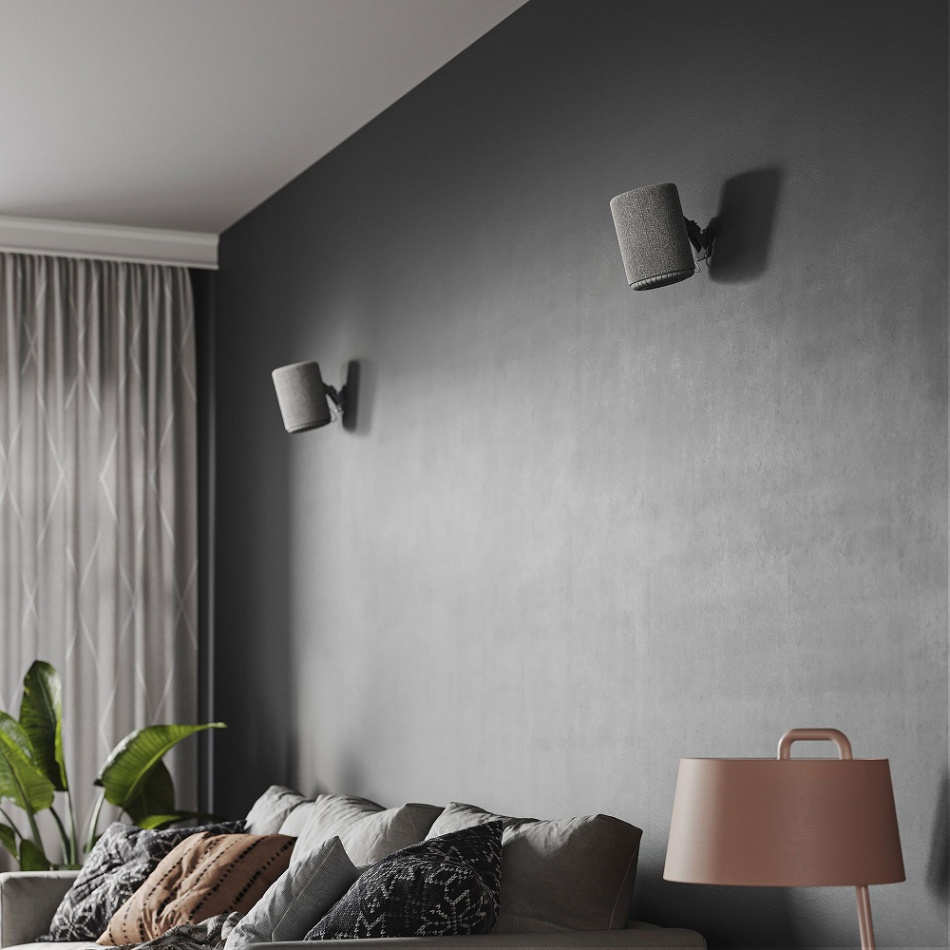 Audio Pro A10 MKII aktiv Wifi-högtalare med AirPlay 2 & Google Cast, mörkgrå 2-pack