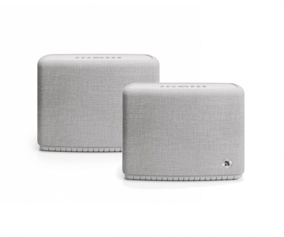 Audio Pro A15 W IPX2 Wifi-högtalare med Chromecast & AirPlay 2, ljusgrå 2-pack