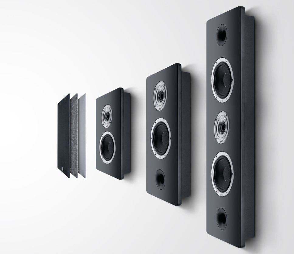 Heco Ambient 22F vägghögtalare, svart stereopar