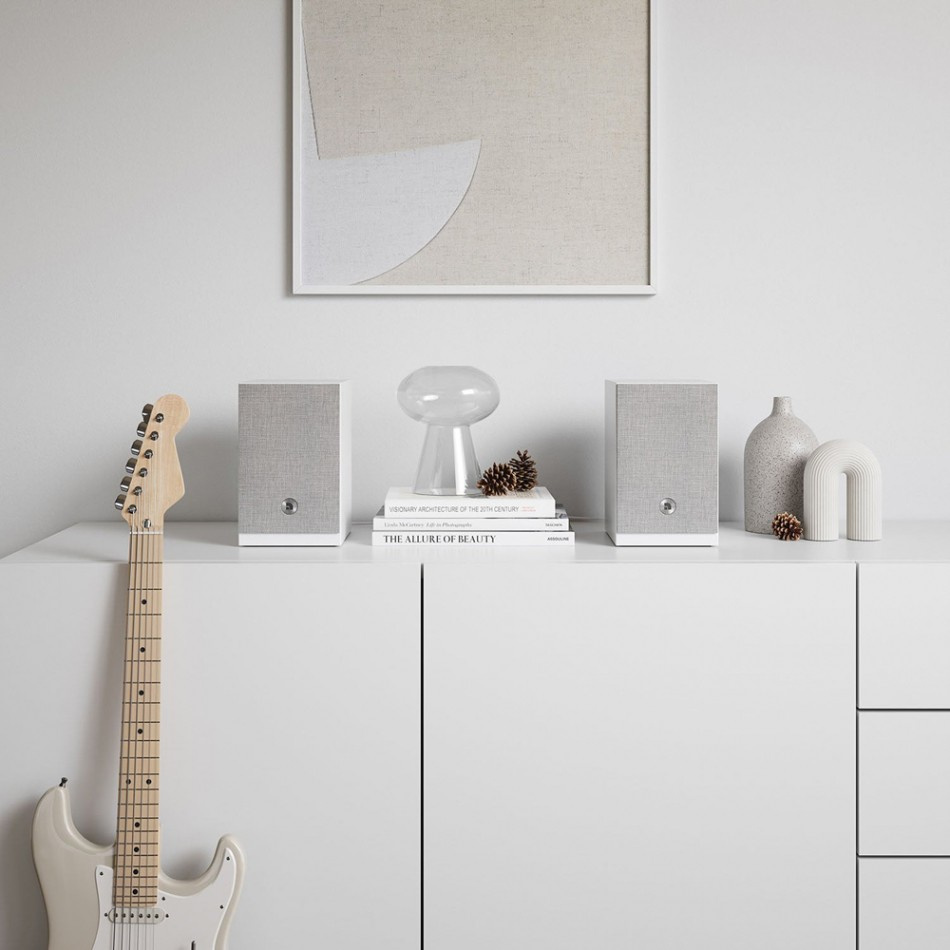 Audio Pro A28 W med SW-5 Aktiva Streaminghögtalare 2.1, vitt