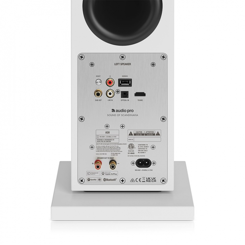 Audio Pro A38 & SW-10 Aktivt Högtalarpaket 2.1 Vitt + 2st A10 för multiroom