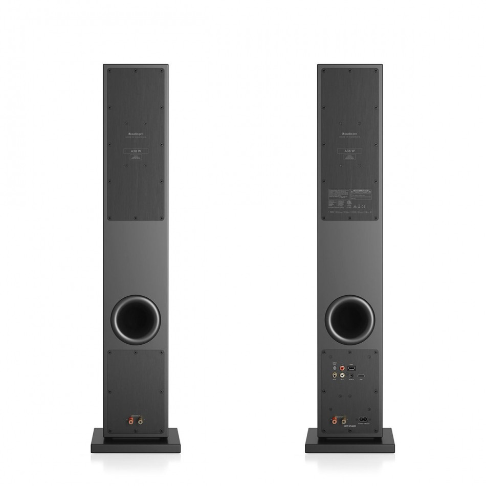 Audio Pro A38 W med SW-10 Aktiva Streaminghögtalare 2.1, svart