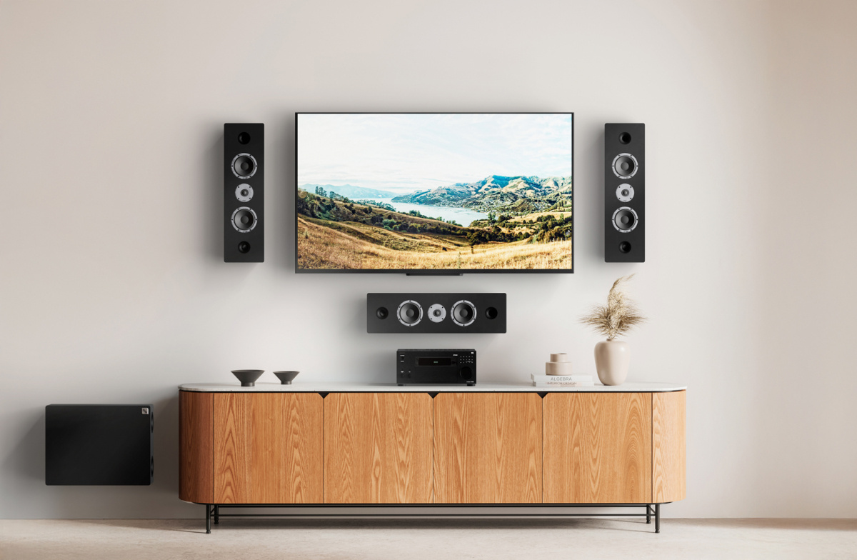 Heco Ambient 44F vägghögtalare, svart stereopar