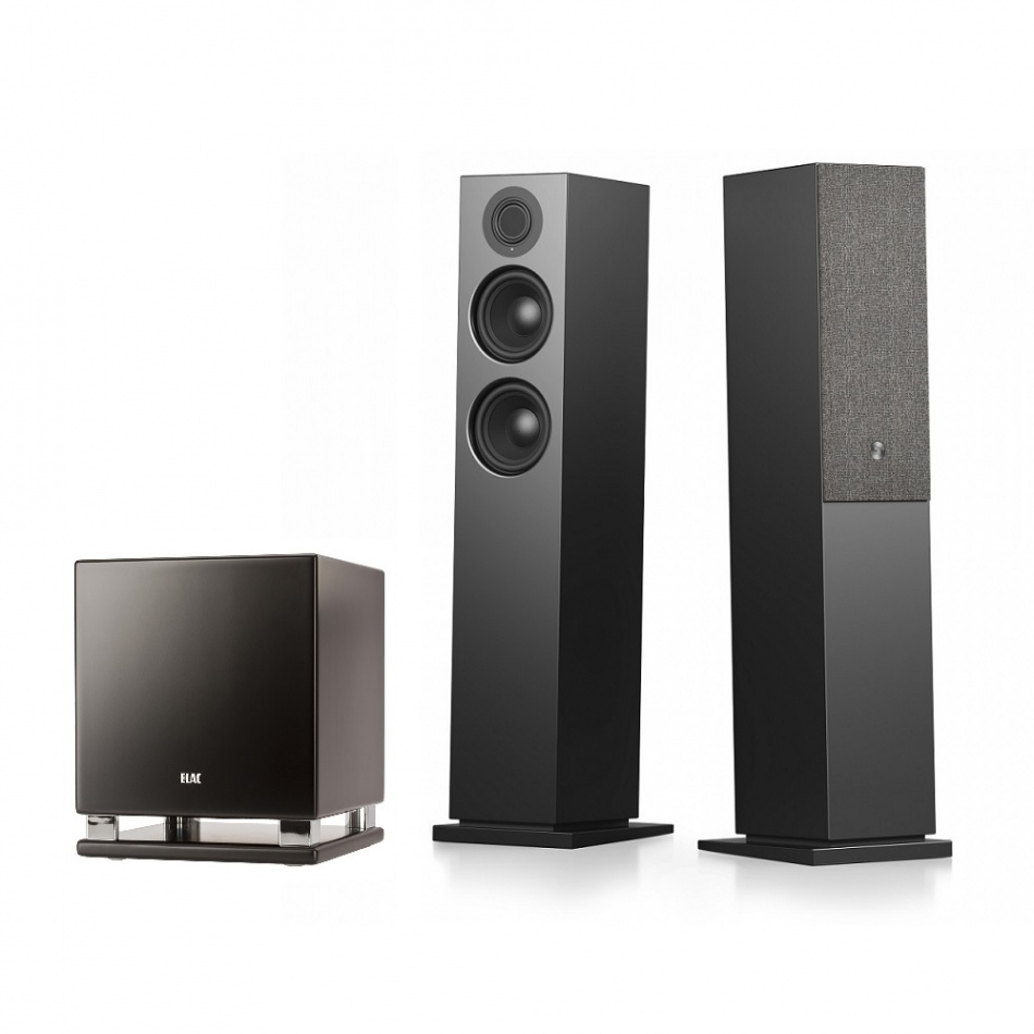 Audio Pro A48 W & Elac Sub 2030 Aktivt Högtalarsystem Stereo 2.1, svart