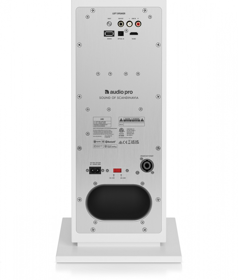 Audio Pro A48 W & Elac Sub 2030 Aktivt Högtalarsystem Stereo 2.1, vitt