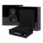 System One A50BT & DLS Flatbox Slim Mini Stereopaket, pianosvart System One A50BT & DLS Flatbox Slim Mini Stereopaket, pianosvart