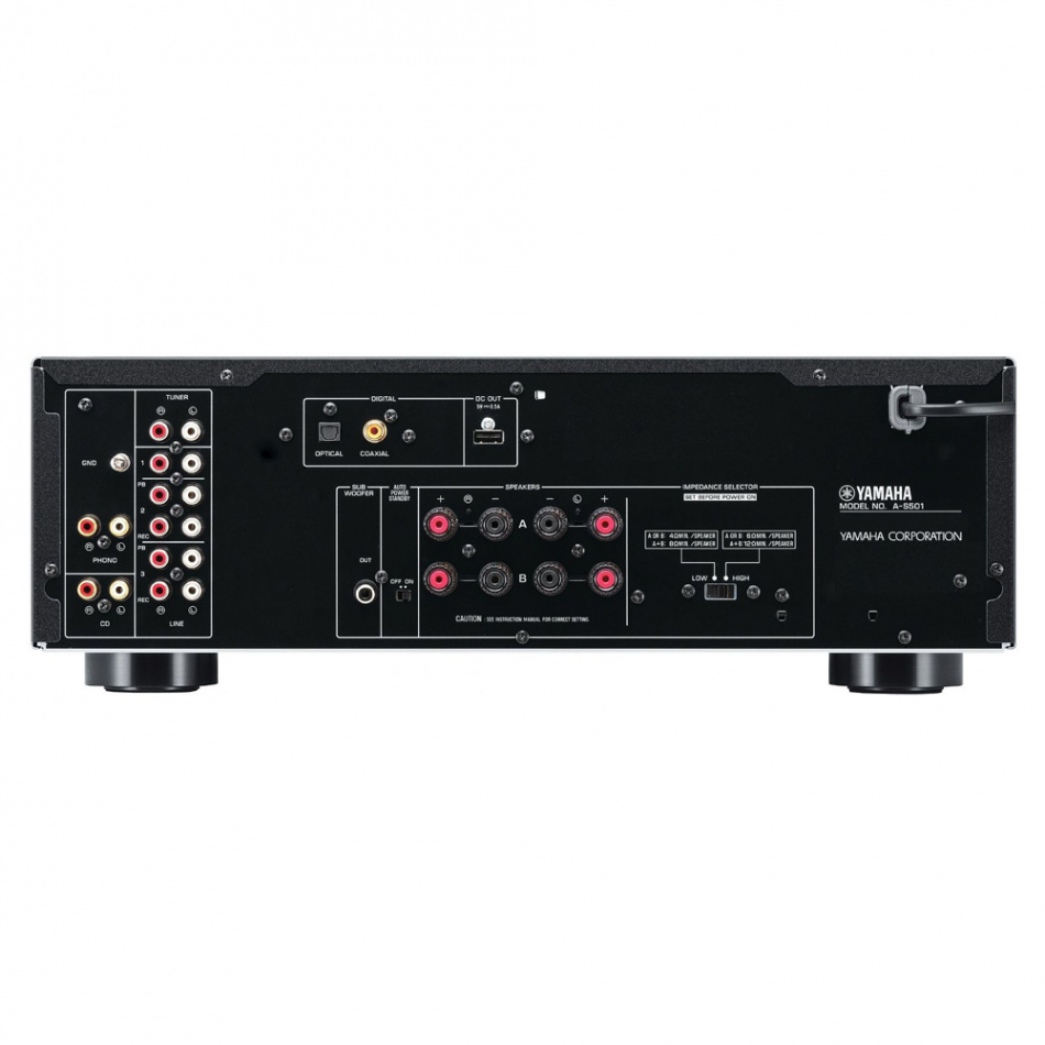 Yamaha A-S501 II med Klipsch R-28F & Dynavoice CSB-V12 Stereopaket 2.1