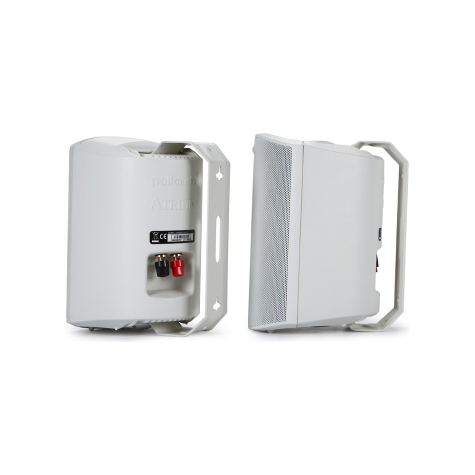 System One SC4B högtalarväxel & 2 par Polk Audio Atrium 4 Vita Utomhushögtalare