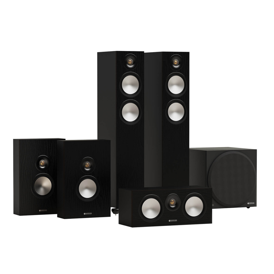 Monitor Audio Bronze 300 7G Högtalarpaket Surroundljud 5.1 Svart