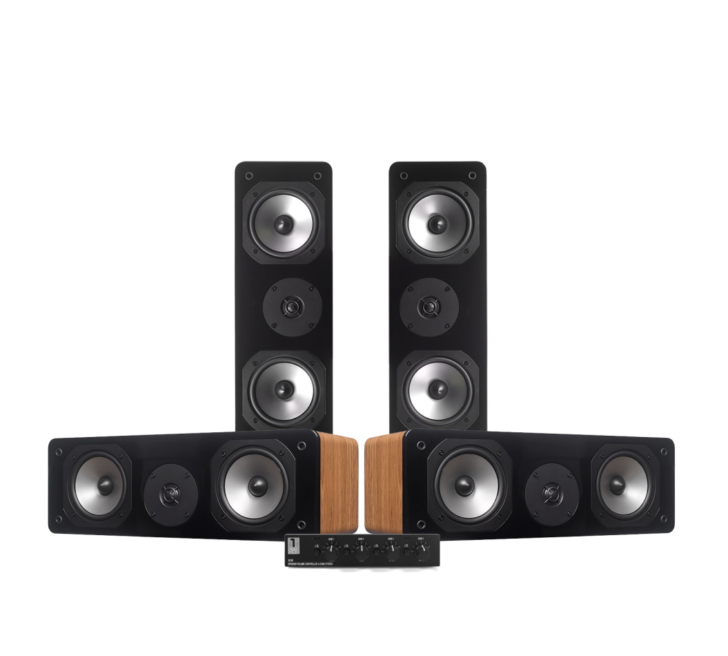 System One SC4B Högtalarväxel & 4st Dynavoice Challenger C-5 EX v.4 Ek Garagepaketet