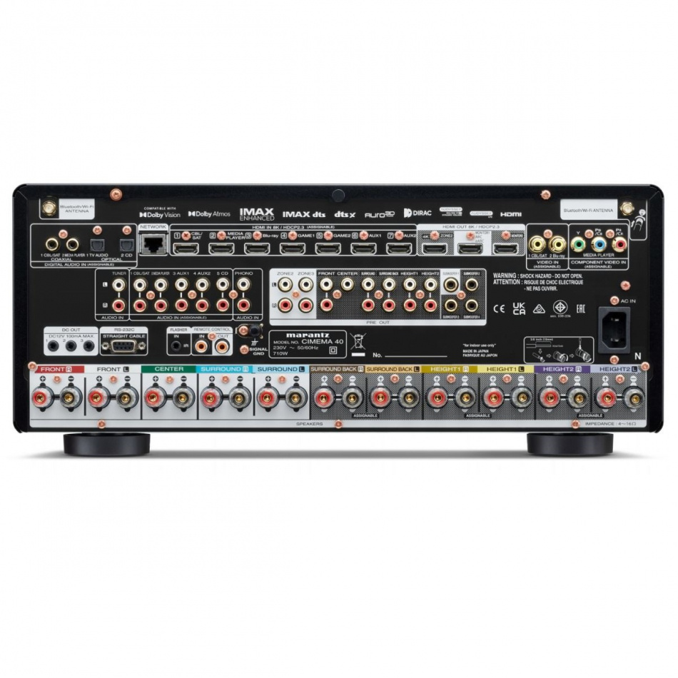 Marantz Cinema 40 & Klipsch RP-8000F II Hemmabiopaket 5.1 Svart