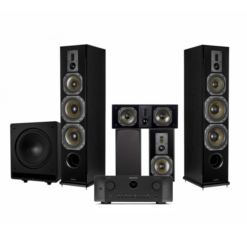 Marantz Cinema 60B & & Dynavoice Definition DF-8 MKII Hemmabiopaket Svart 5.1