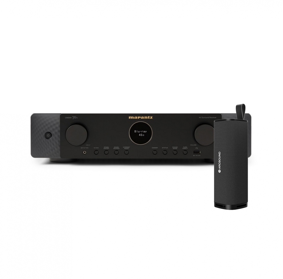 Marantz Cinema 70 Hemmabioförstärkare Svart med Arcsound Nova Bluetooth-högtalare