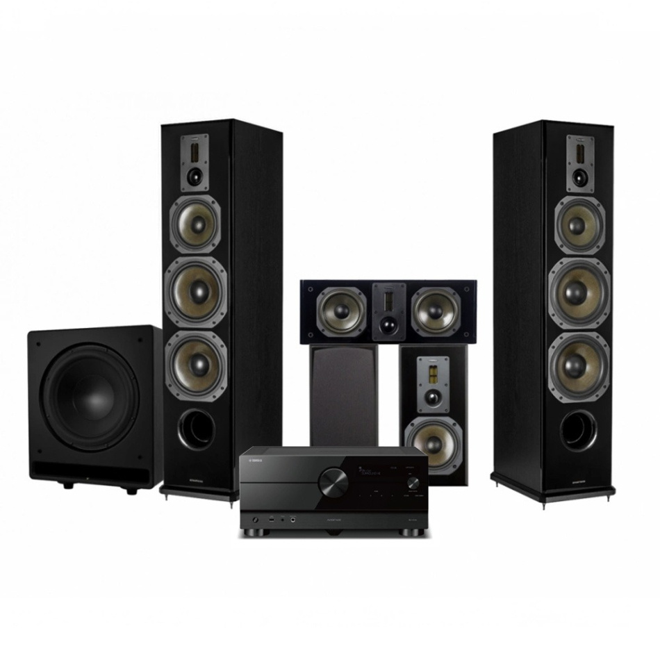 Yamaha RX-A4A & Dynavoice Definition DF-8 MKII Hemmabiopaket Svart 5.1