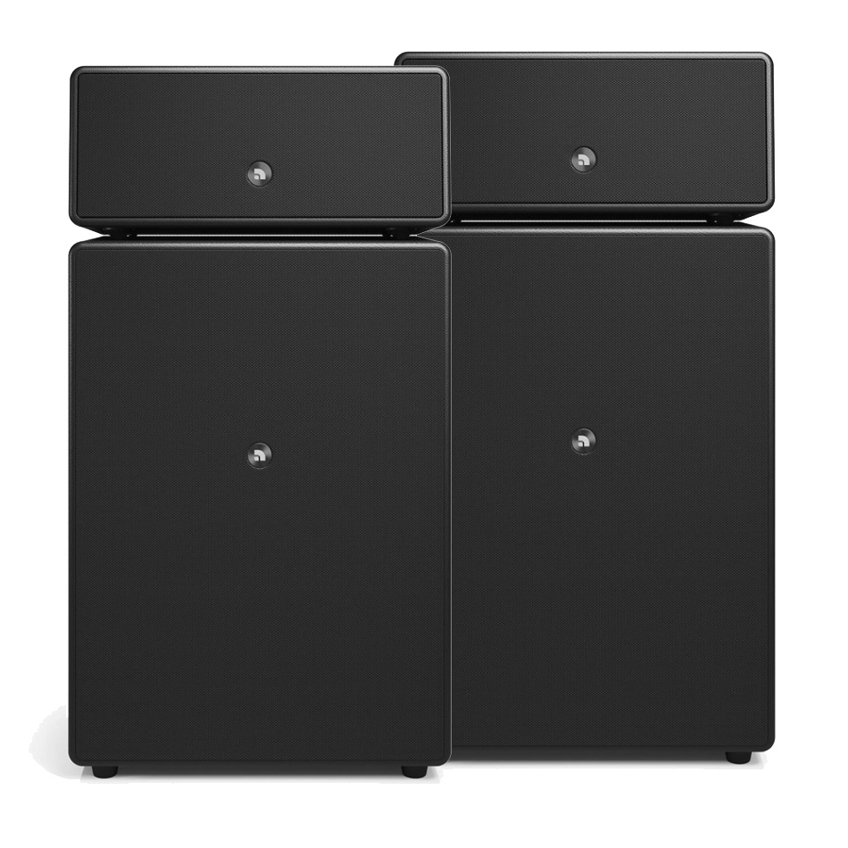 Audio Pro Drumfire II W, Wifi-högtalare med Chromecast & AirPlay 2 svart, 2-PACK