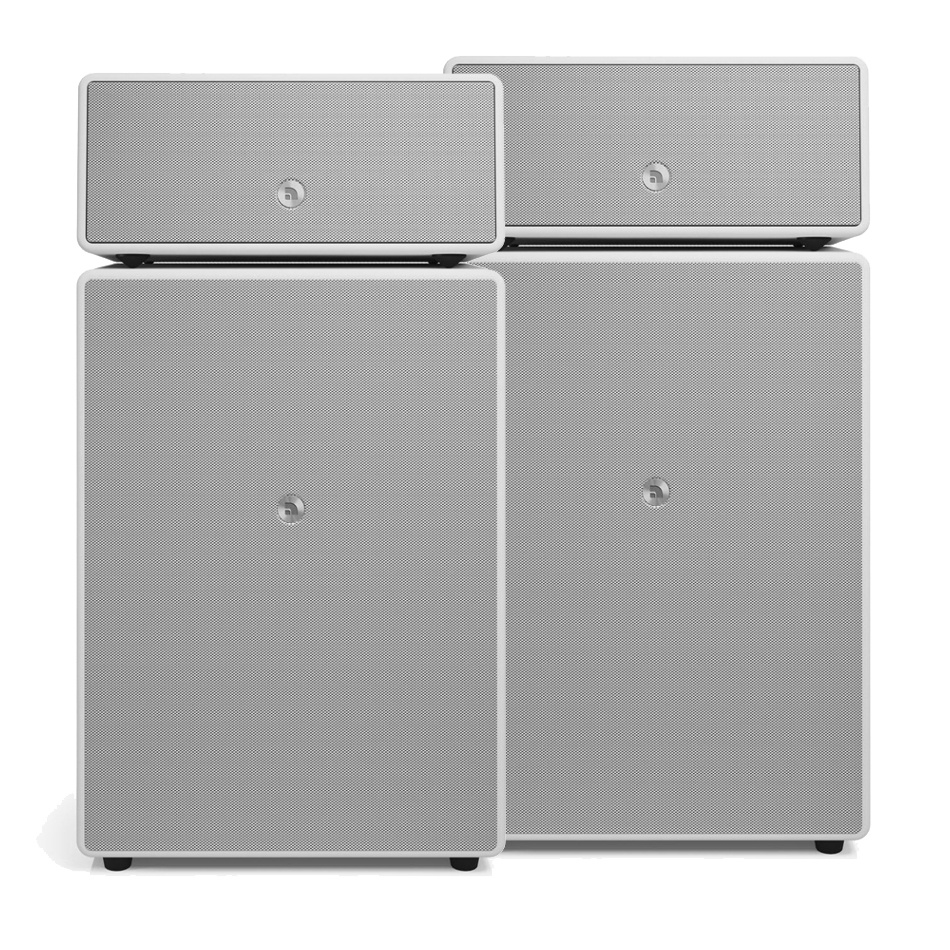 Audio Pro Drumfire II W, Wifi-högtalare med Chromecast & AirPlay 2 vit, 2-PACK