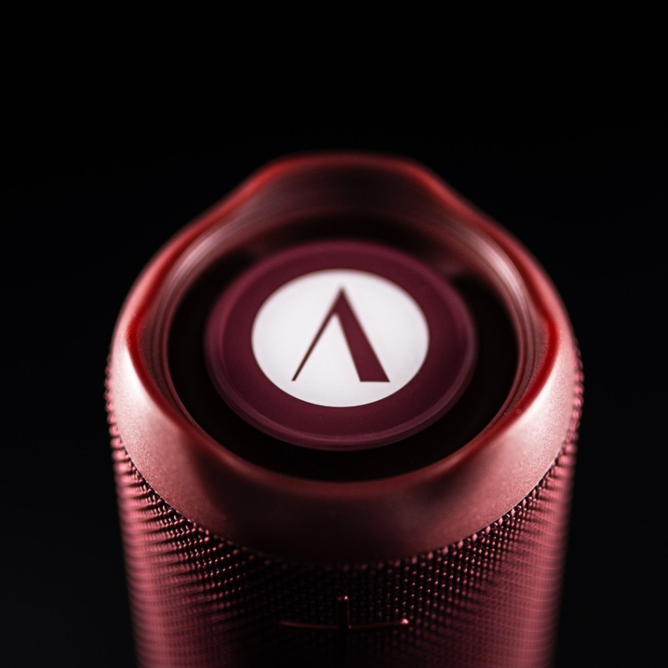 Arcsound EDGE bärbar Bluetooth-högtalare med IPX6-klassning, Ruby Red 2-PACK