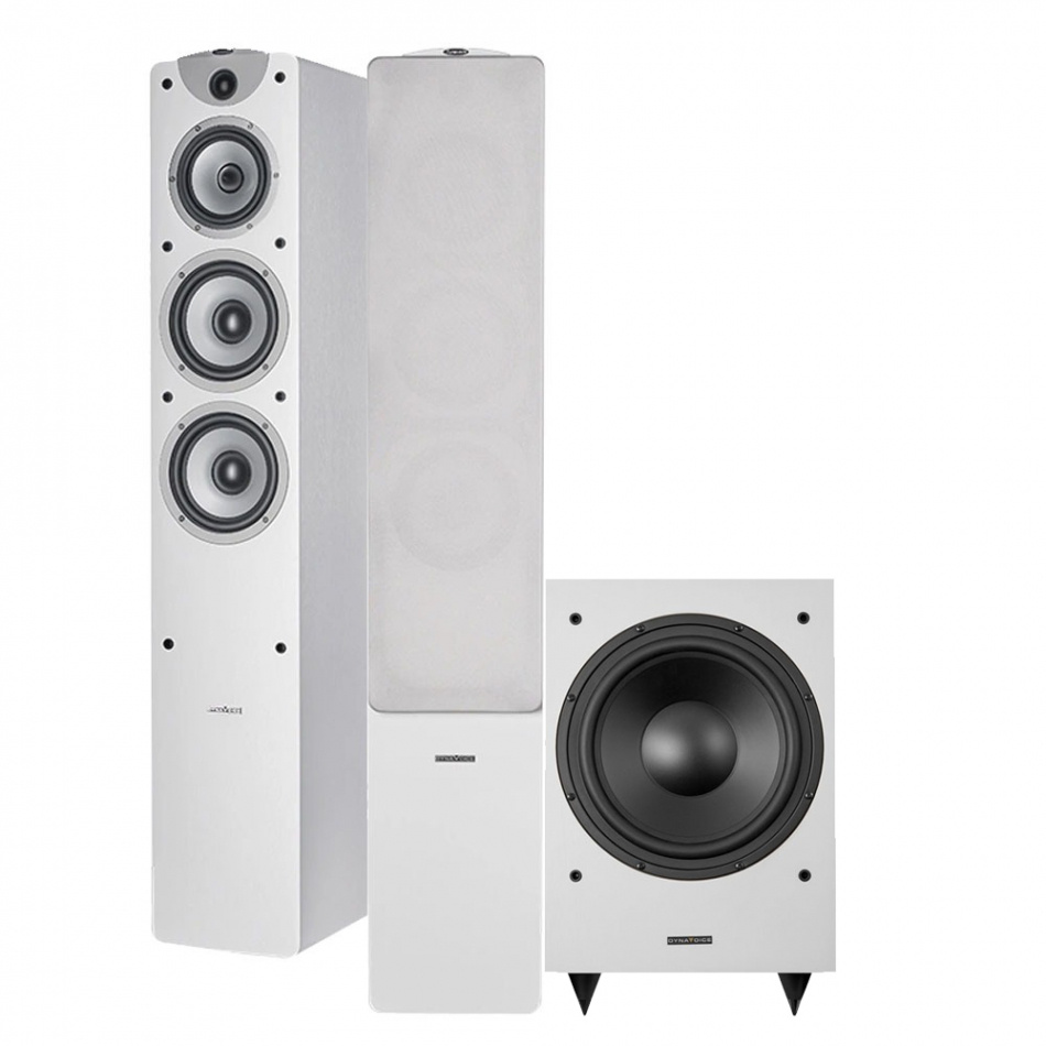 Dynavoice Magic F-7 EX v3 & MW10 Högtalarpaket Stereo 2.1 Vitt