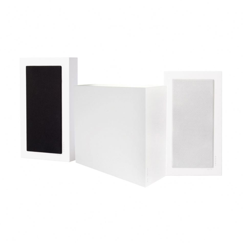 DLS Flatbox Midi & Flatsub Midi Högtalarpaket Stereo 2.1 Vitt