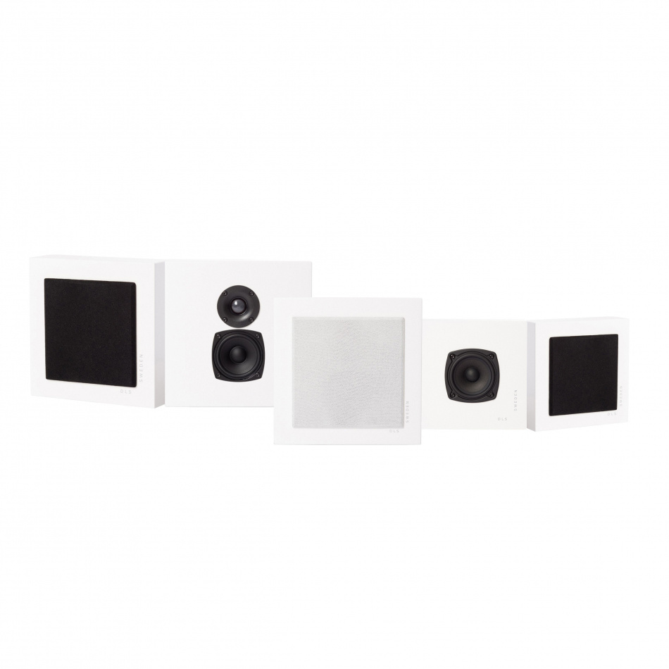 DLS Flatbox Mini Högtalarpaket Hemmabio 5.0 Vitt