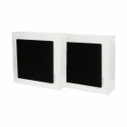 DLS Flatbox Mini vägghögtalare, mattvitt stereopar DLS Flatbox Mini vägghögtalare, mattvitt stereopar