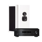 Yamaha A-S201 II & DLS Flatbox Slim Large Vita Stereopaket Vägghögtalare Yamaha A-S201 II & DLS Flatbox Slim Large Vita Stereopaket Vägghögtalare