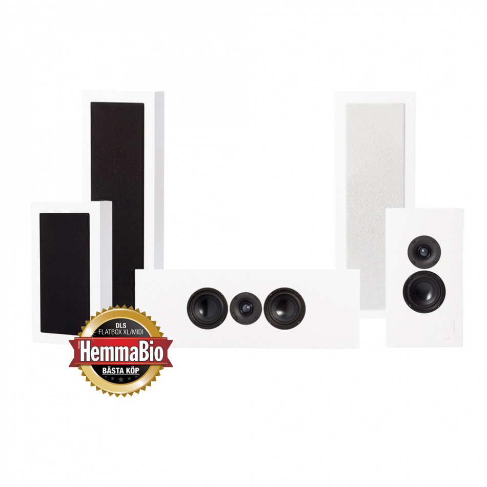 DLS Flatbox XL Högtalarpaket Hemmabio 5.0 Vitt