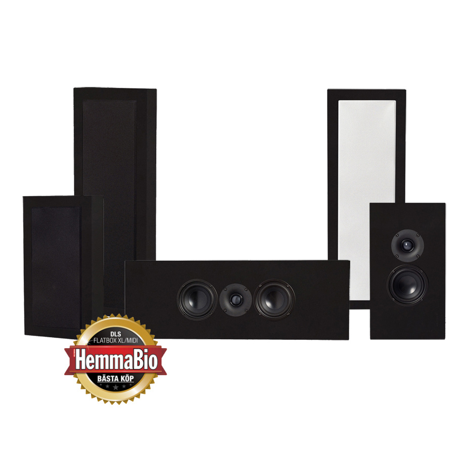 DLS Flatbox XL Högtalarpaket Hemmabio 5.0 Svart