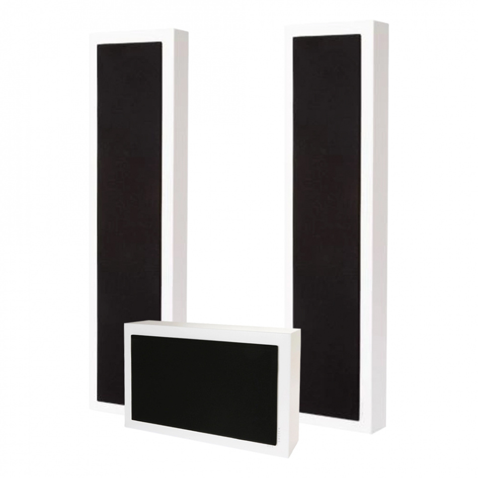 DLS Flatbox XXL & Flatsub 8.2 Högtalarpaket Stereo 2.1 Vitt