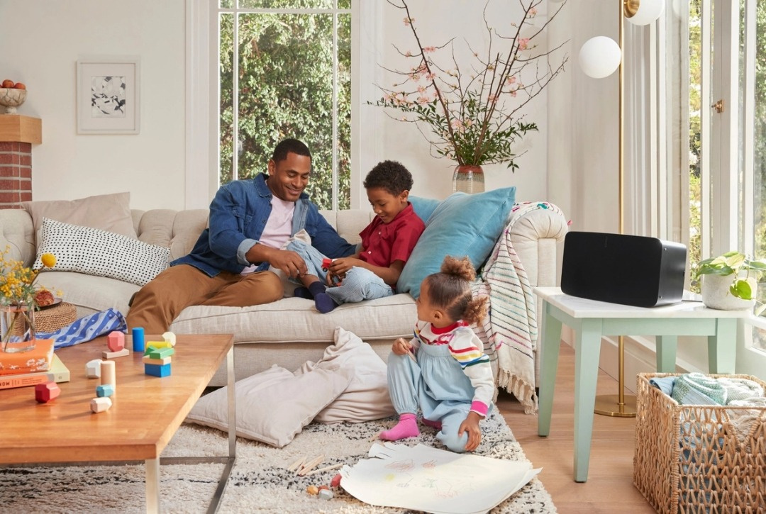 Sonos Five Wifi-högtalare med AirPlay 2 & fukttålig design, svart 2-PACK