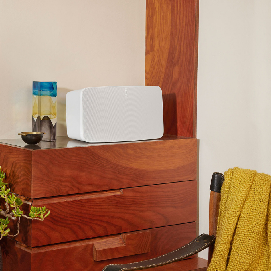 Sonos Five Wifi-högtalare med AirPlay 2 & fukttålig design, vitt 2-PACK