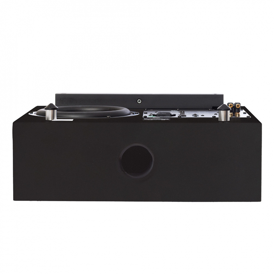 DLS Flatsub Midi väggmonteringsbar aktiv subwoofer, mattsvart 2-PACK