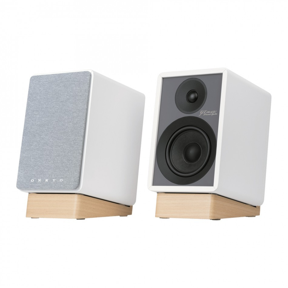 Onkyo GX-30ARC med Audio Pro SW-10 Aktiva Stereohögtalare 2.1, vitt