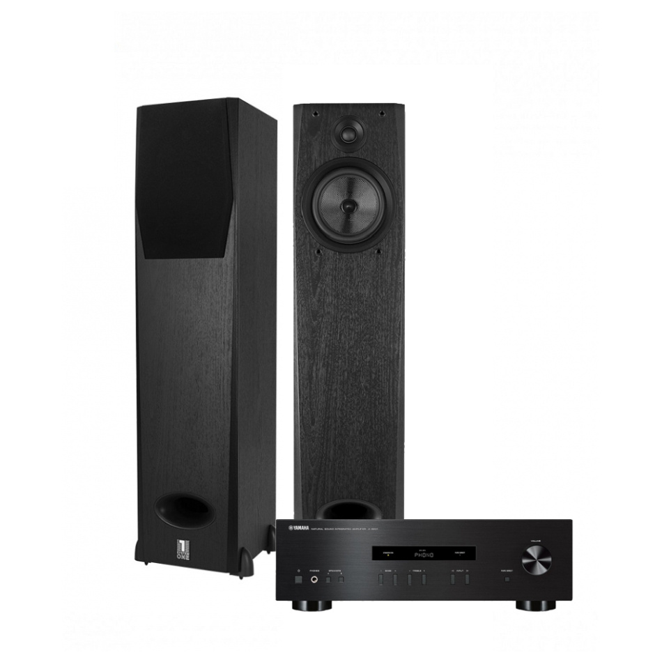 Yamaha A-S201 II & System One H16B Stereopaket Golvhögtalare