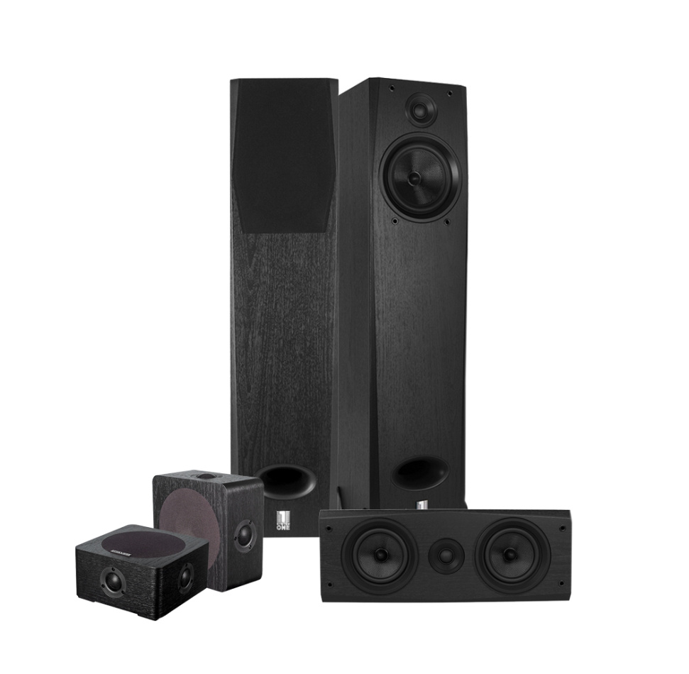System One H16B med Around-5 Högtalarpaket Surround 5.0 utan baslåda