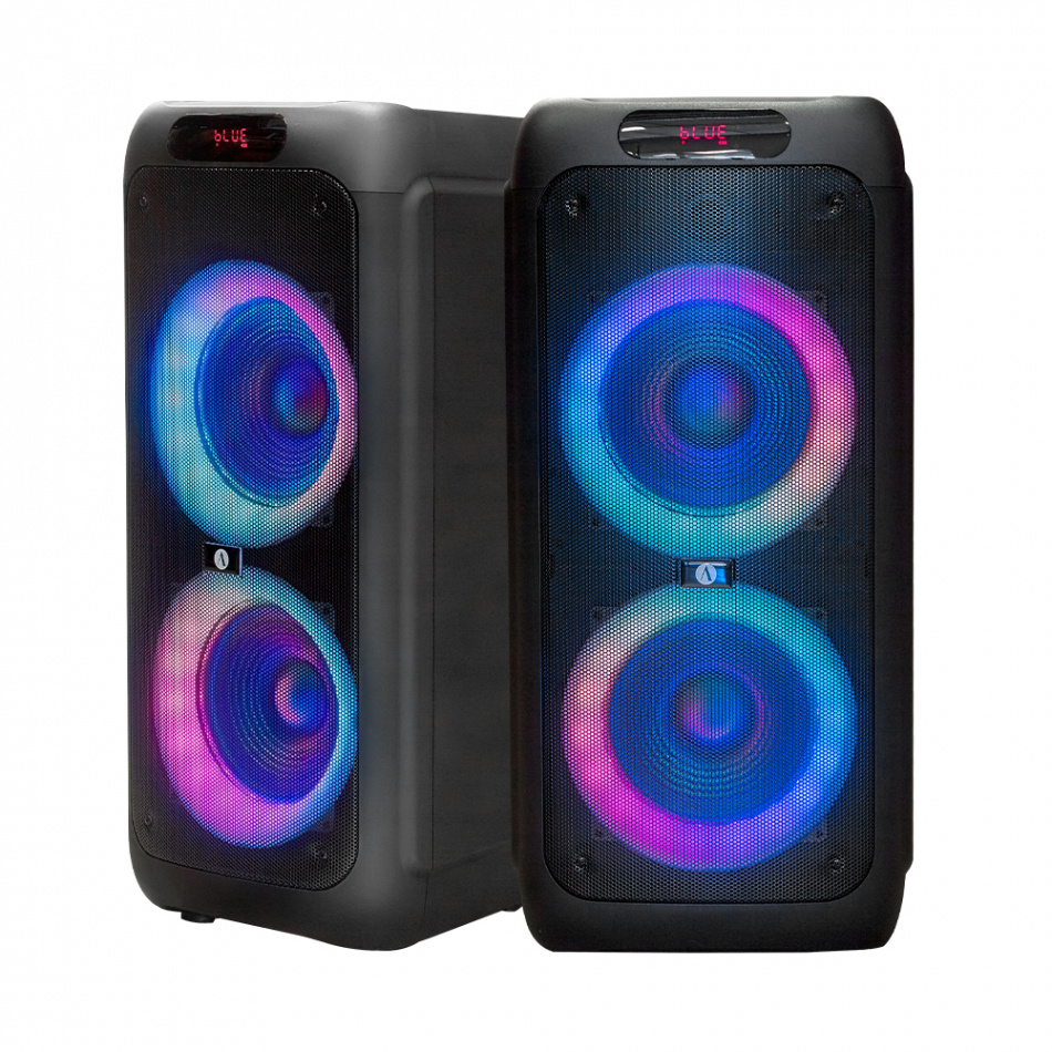 Arcsound HAZE (gen.2), portabel partyhögtalare med trådlös mikrofon & Bluetooth, 2-PACK