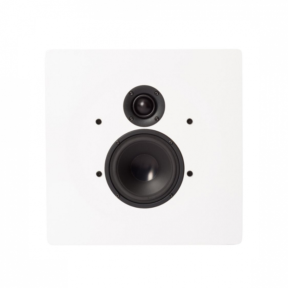 WiiM Amp & DLS Flatbox D-One Vita Stereopaket Vägghögtalare