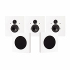 DLS Flatbox D-One Högtalarpaket Hemmabio 5.0 Pianovitt DLS Flatbox D-One Högtalarpaket Hemmabio 5.0 Pianovitt