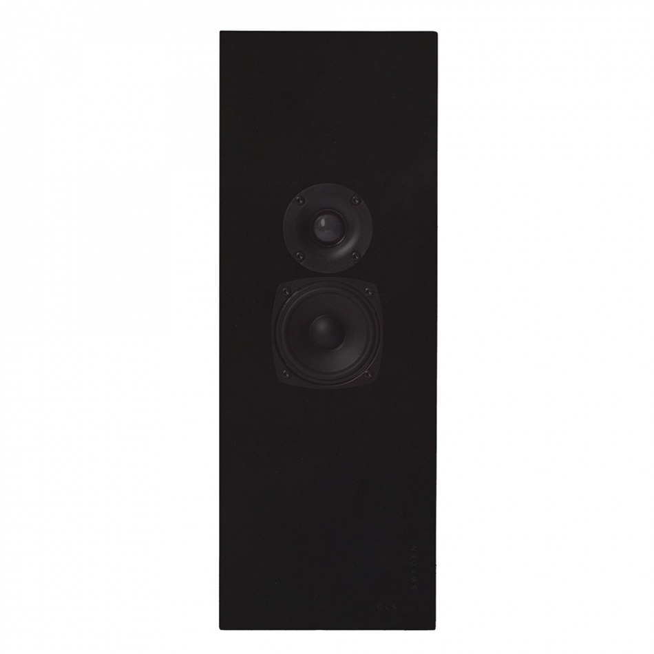 DLS Flatbox Slim Large vägghögtalare, mattsvart stereopar