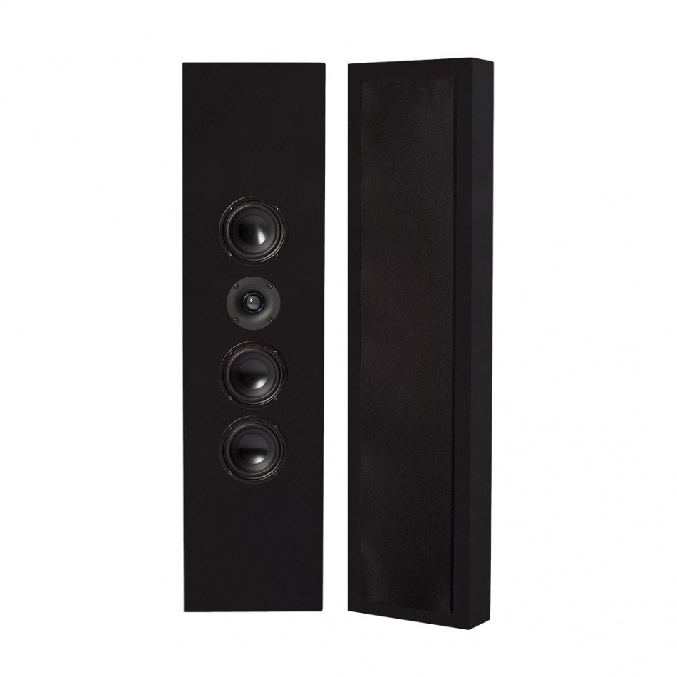 DLS Flatbox XXL vägghögtalare, mattsvart stereopar