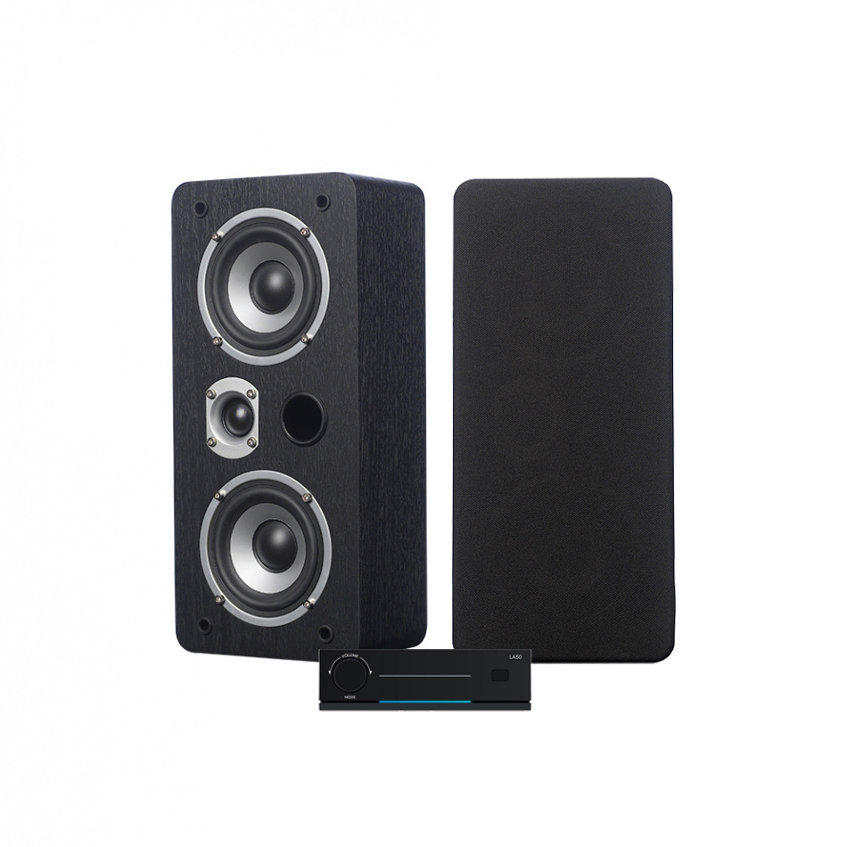 Arylic LA50 & Dynavoice Magic LCR-4 EX v3 Svarta Streamingpaket Stereo