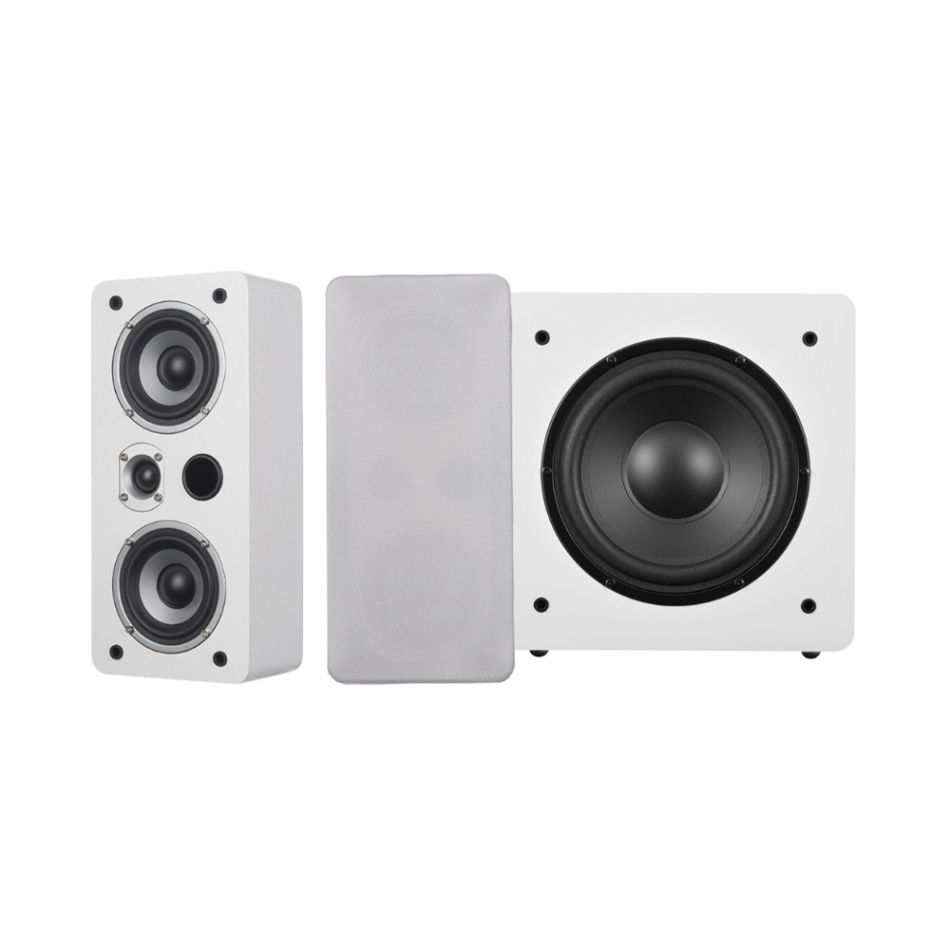 Dynavoice Magic LCR-4 EX v.3 med Challenger Sub 8 Högtalarpaket 2.1 Vitt