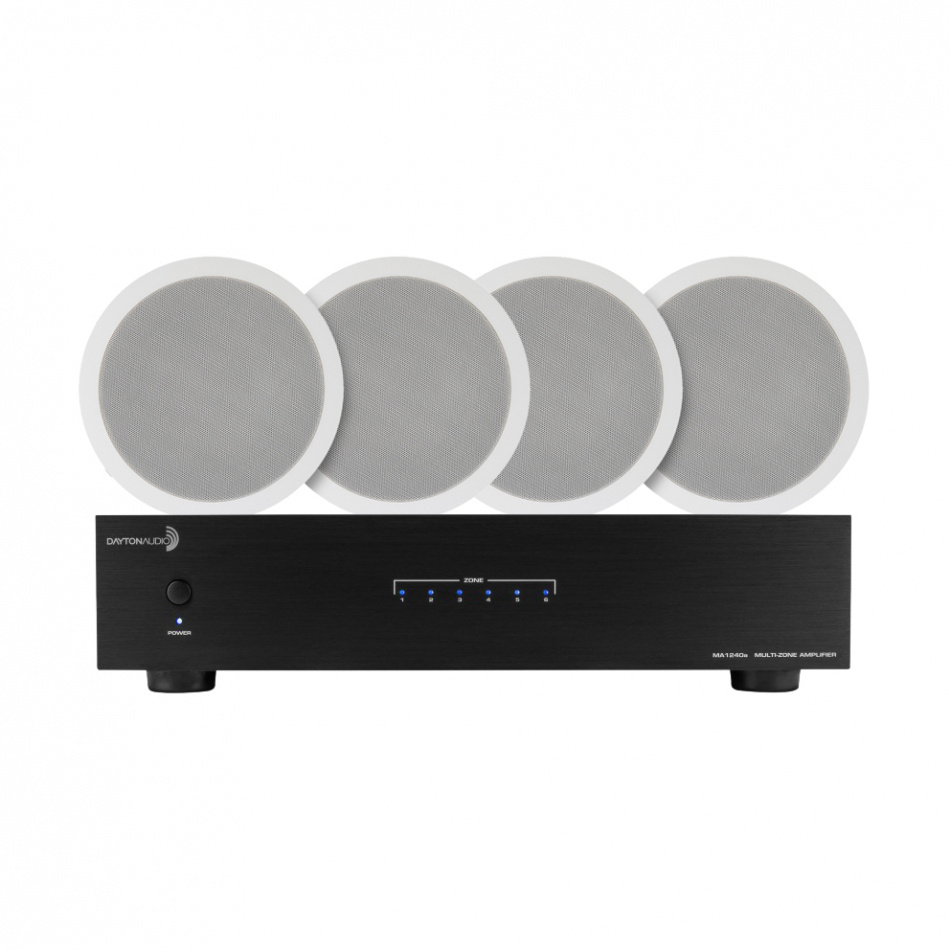 Dayton Audio MA1240 och 2 par System One IC620 Inbyggnadshögtalare