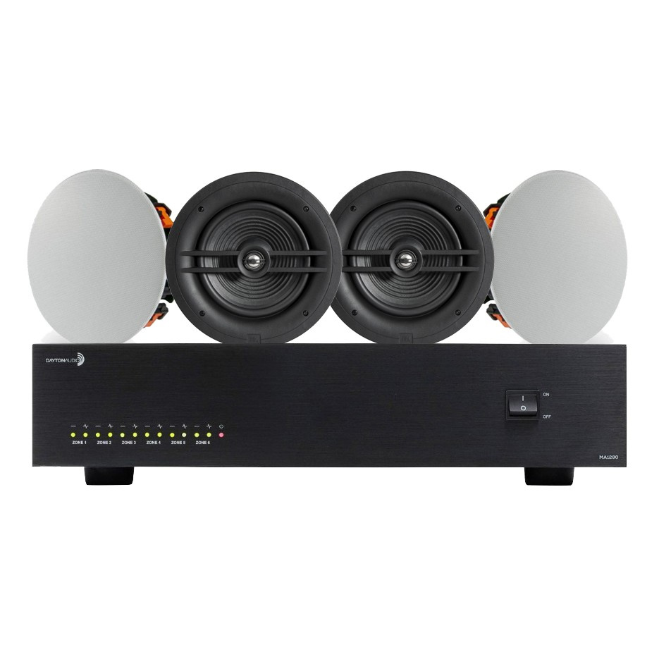 Dayton Audio MA1260 & 2 par JBL Stage 280C Inbyggnadshögtalare