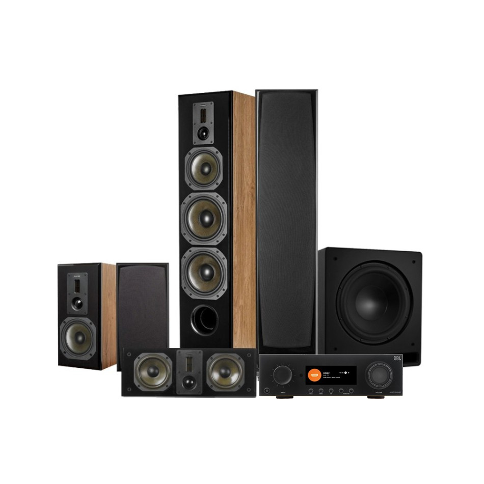 JBL MA7100HP & Dynavoice Definition DF-8 MKII Ek Hemmabiopaket 5.1