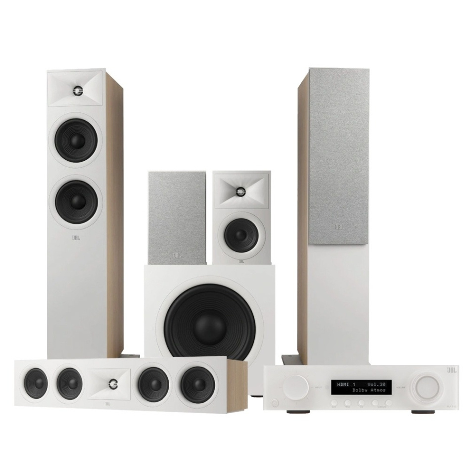 JBL MA710 & Stage 260F Hemmabiopaket 5.1 Latte