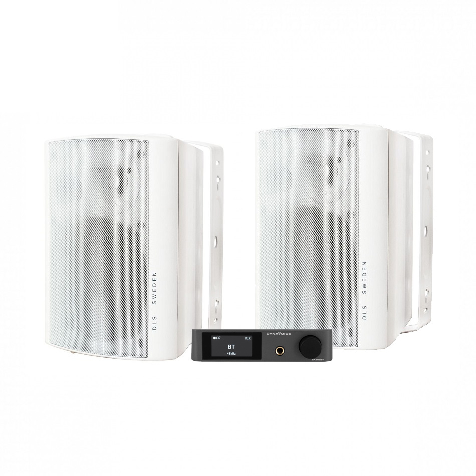 Dynavoice CA802BT & DLS MB5i Vita Utomhushögtalare Stereopaket